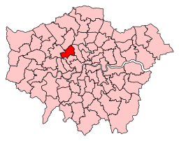 Hampstead and Kilburn area map