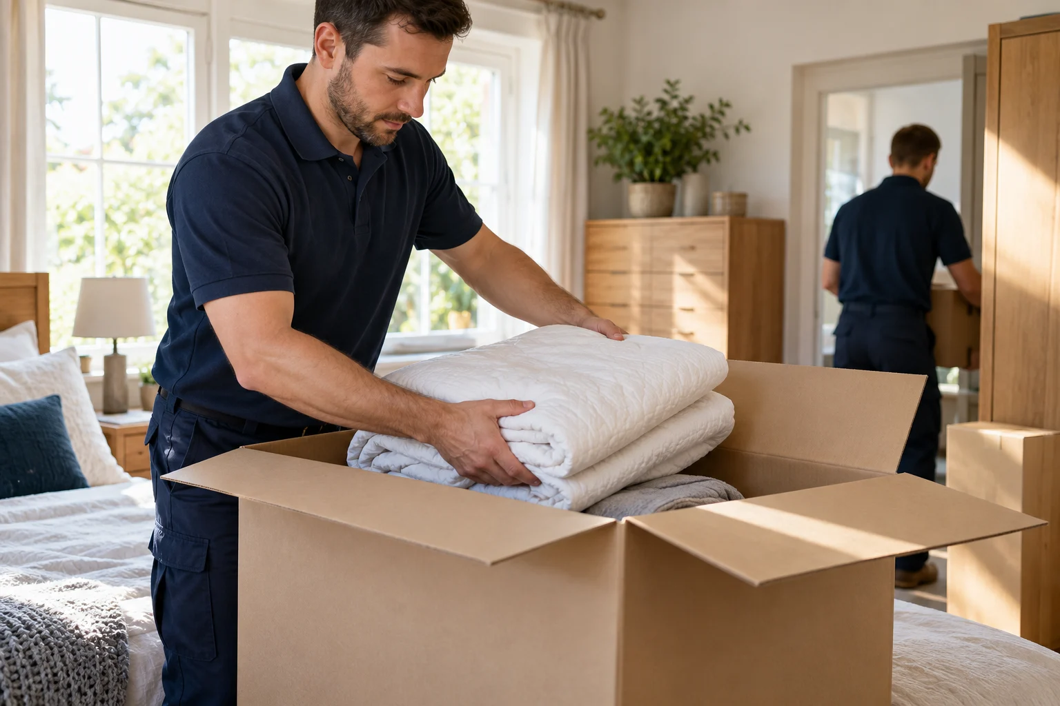 Linen box packing