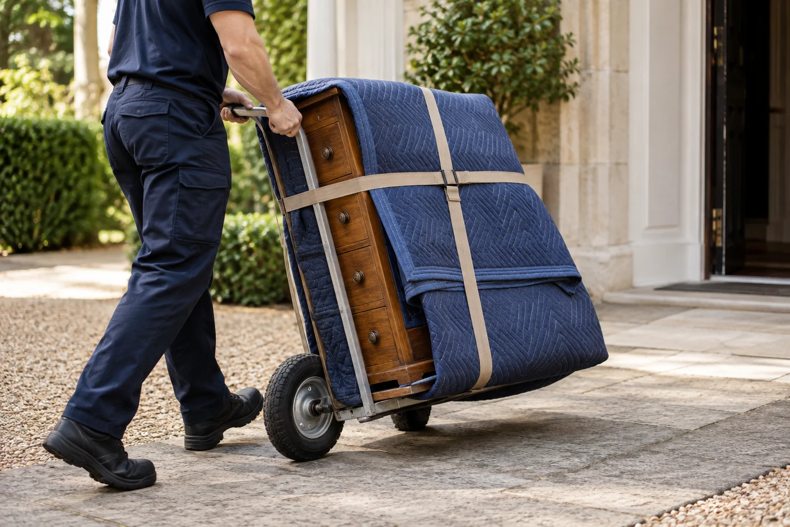 Wooden chest trolley