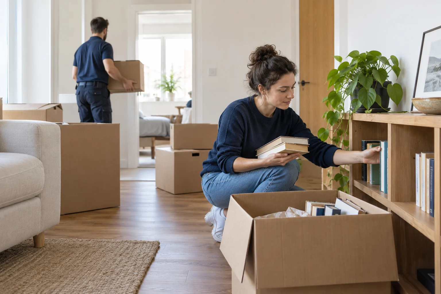 Compact flat unpacking