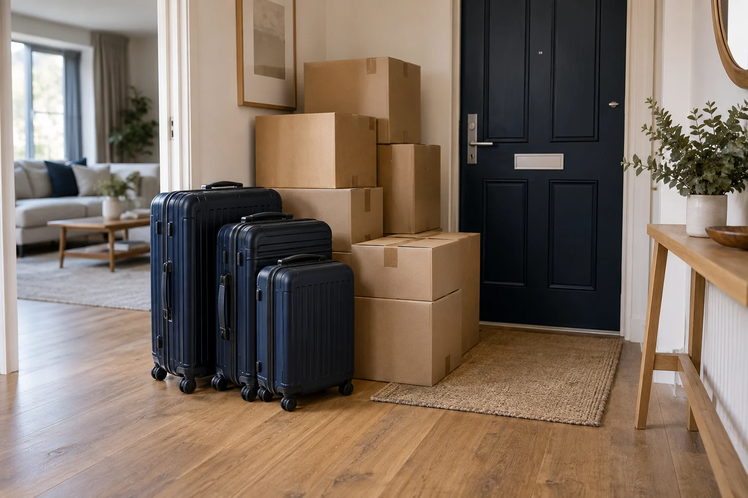 Small move suitcases