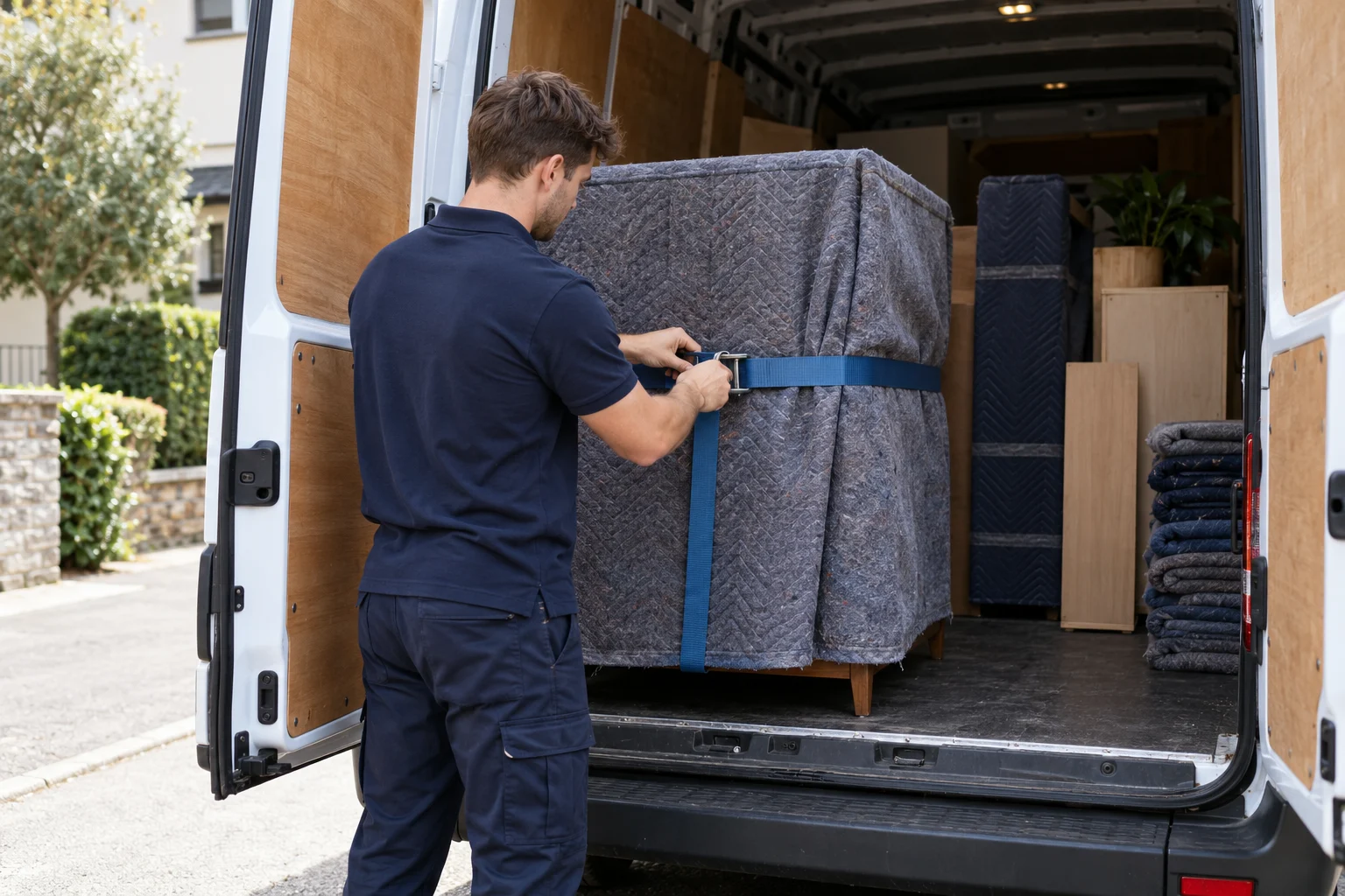 Van tail secured cabinet