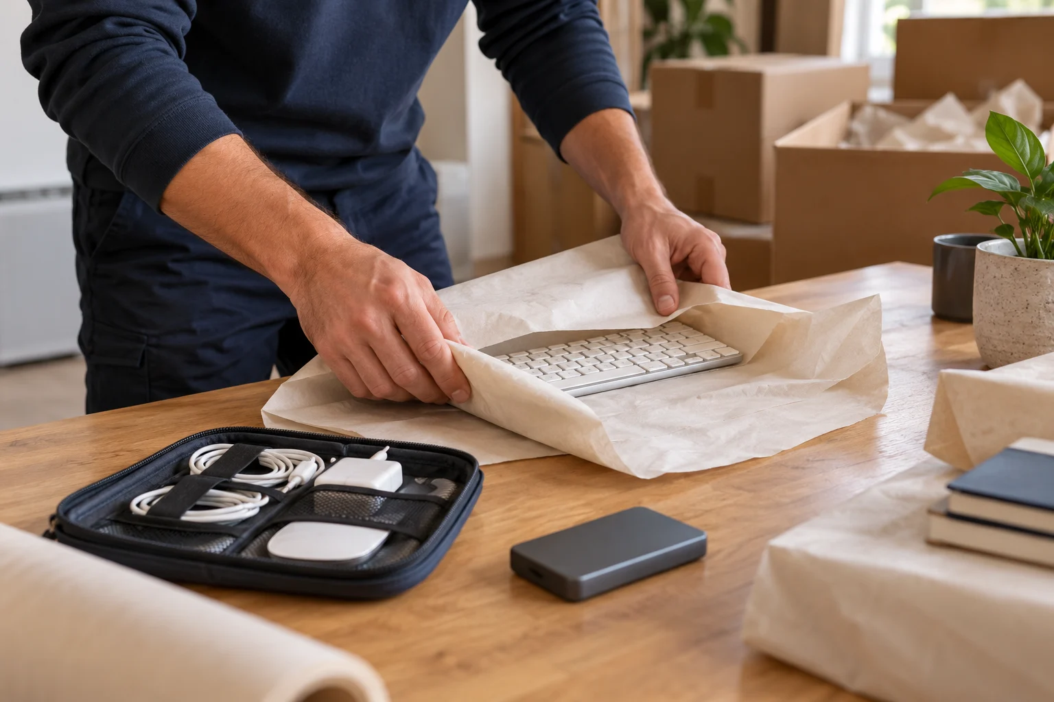 Packing desk electronics